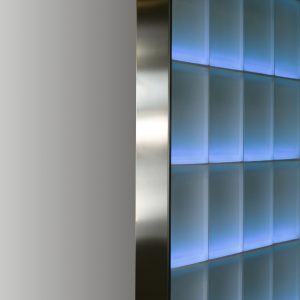 Brushed stainless steel profile, 1250 mm